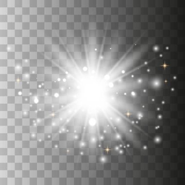 Parlak ışık efekti. 