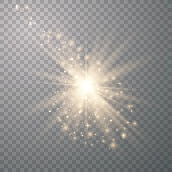Effet lumière brillante or . — Image vectorielle