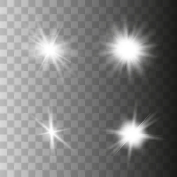 光るライト効果のセット — ストックベクタ