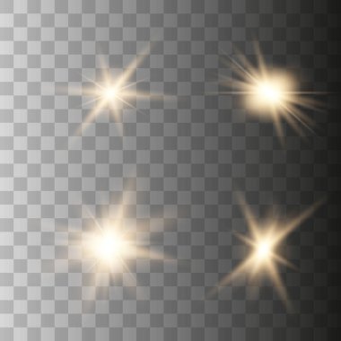 Parlayan ışıklar efektleri kümesi