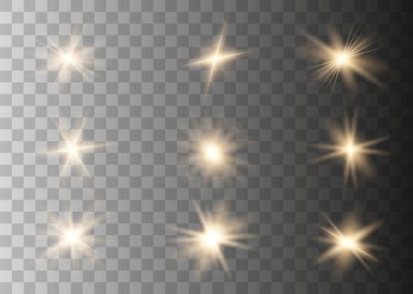 Altın Parlayan ışıklar etkisi.