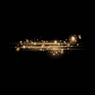 Toz ve altın yıldız kıvılcımları