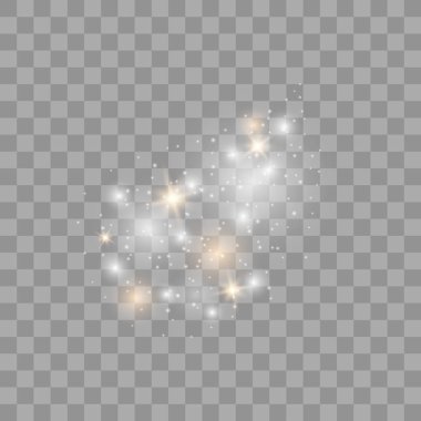 Beyaz kıvılcımlar özel ışık efekti. 