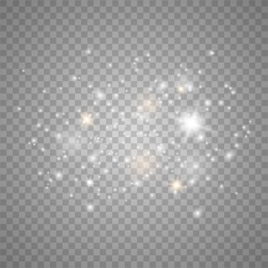 Beyaz kıvılcımlar özel ışık efekti. 