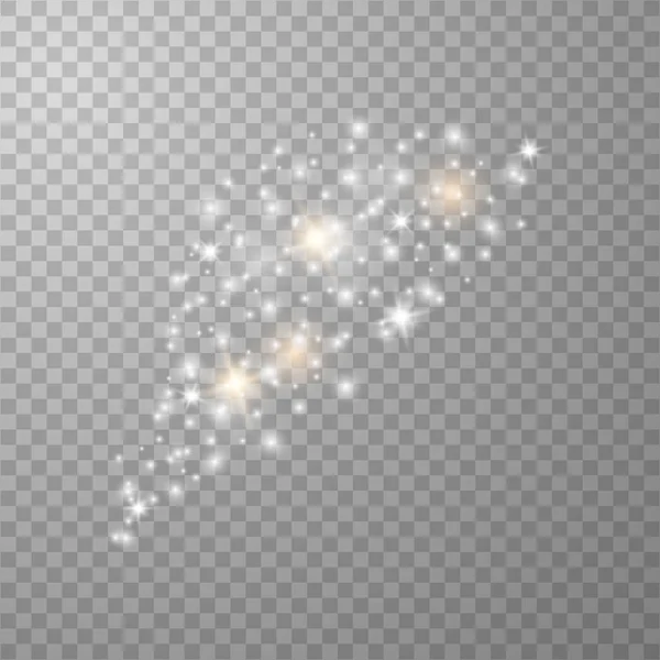 White sparks glitter special light effect. — Stock Vector