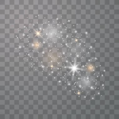 Beyaz kıvılcımlar parıltı özel ışık