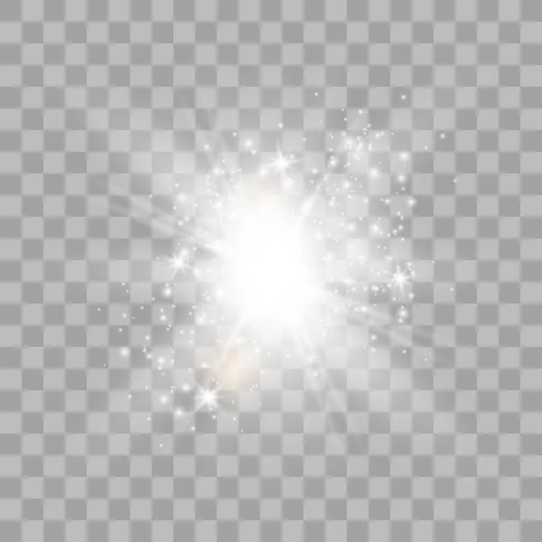 Explosión de explosión de luz brillante — Vector de stock