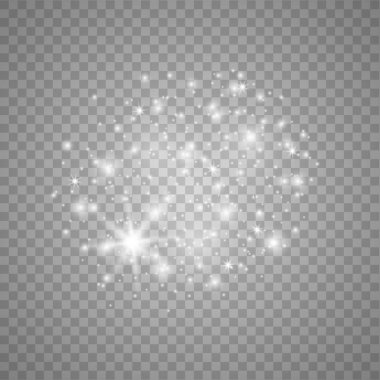 Parlak sihirli toz parçacıkları. 