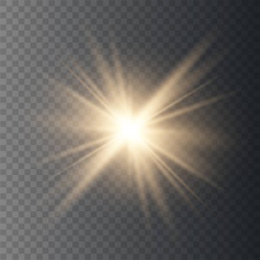 Parlak ışık efekti.