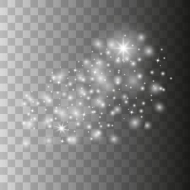 Parlak sihirli toz parçacıkları. 