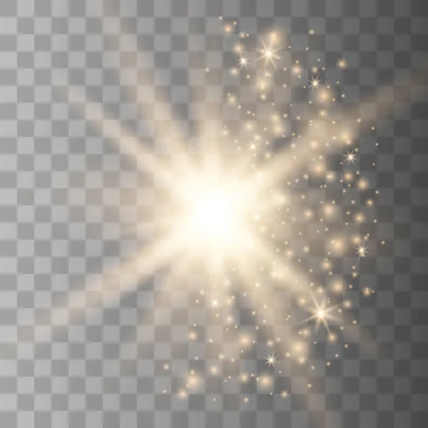 Sparks glitter special light effect. — Stock Vector