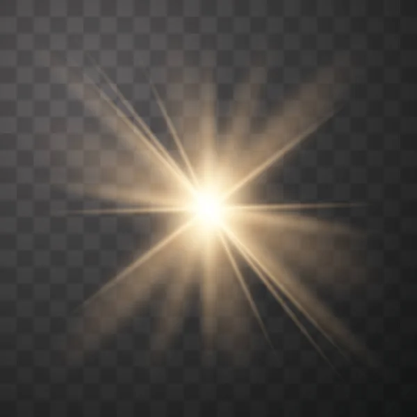 Chispas brillo efecto de luz especial — Vector de stock