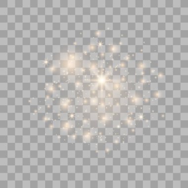 Parlak sihirli toz parçacıkları. 