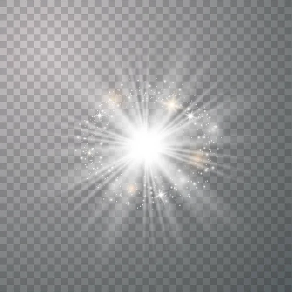 Chispas brillo efecto de luz especial — Vector de stock