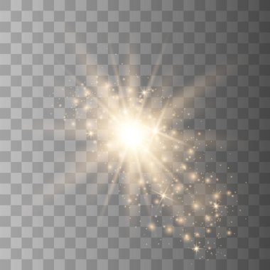 Altın parlayan ışık