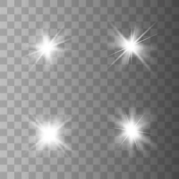 Conjunto de efecto de luz brillante . — Vector de stock