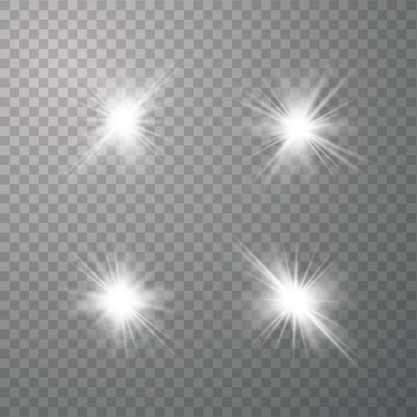 Set of Glow light  effect. — Stock Vector