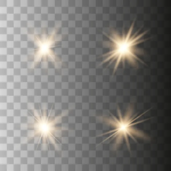 Conjunto de efecto de luz brillante . — Vector de stock