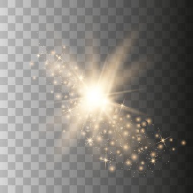 Altın parlayan ışık