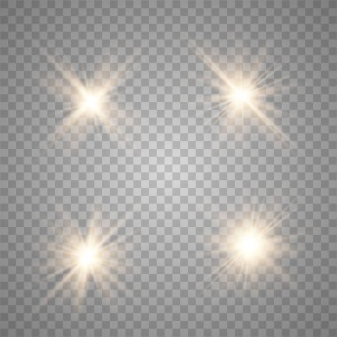 Altın parlayan ışıklar kümesi 