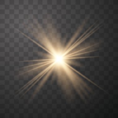 Parlak ışık efekti.