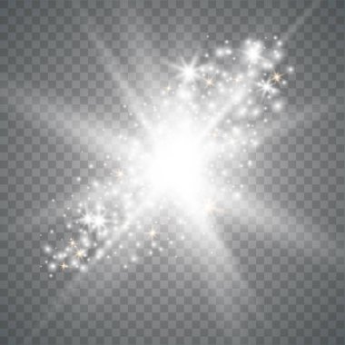 Beyaz parlayan ışık patlar