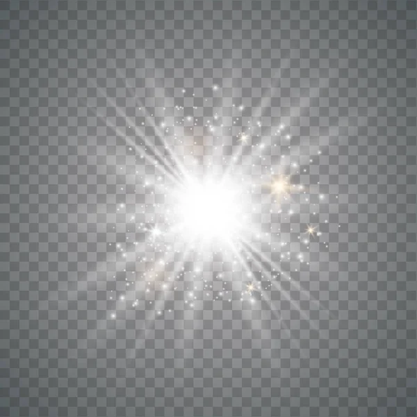 Chispas brillo efecto de luz especial — Vector de stock