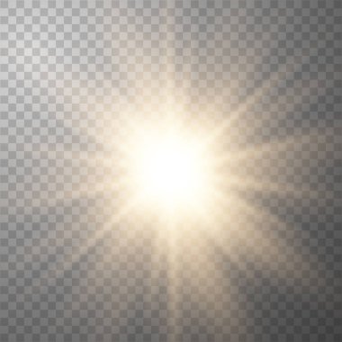 Parlak ışık efekti.