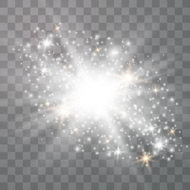 Beyaz parlayan ışık patlar