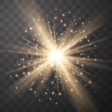 Parlak ışık efekti.