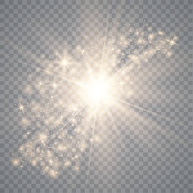 Parlak ışık efekti.