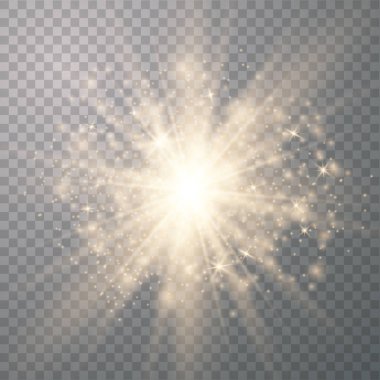 Parlak ışık efekti.