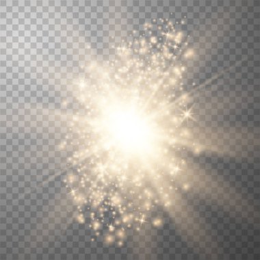 Parlak ışık efekti.