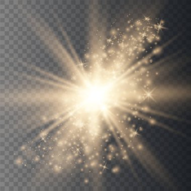 Parlak ışık efekti.