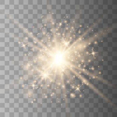 Parlak ışık efekti.