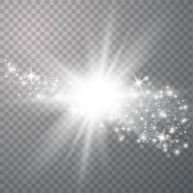 Beyaz parlayan ışık patlar