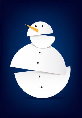 kardan adam ile Noel tebrik kartı için illüstrasyon