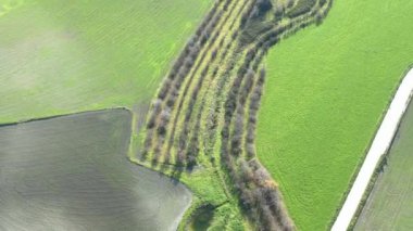 Sicilya tepelerinin havadan görünümü