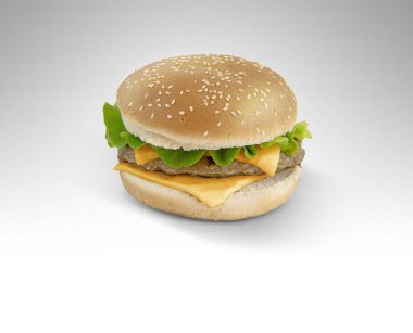 Peynirli burger ve marullu sandviç.