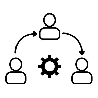Takım çalışması, üç kişi ve bilgi paylaşımı.