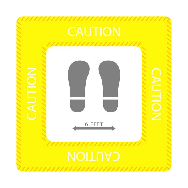 Avstånd varning ikon tecken i platt stil isolerad. Varningssymbol för din webbplats, logotyp, program, användargränssnitt design. — Stock vektor