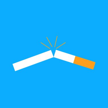 Kırık sigara. Sigaraya karşı verilen mücadelenin sembolü.