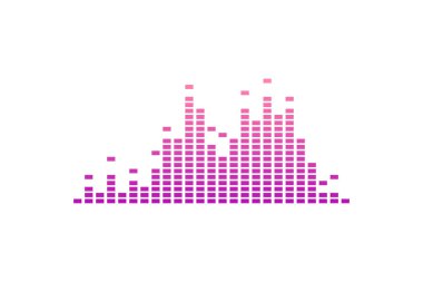 Dengeleyicinin ses gradyan dalgasının posteri. Vektör illüstrasyonu