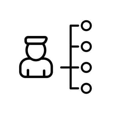 Çalışan becerileri vektör simgesi çizimi. Başlangıç ve yeni iş simgesi