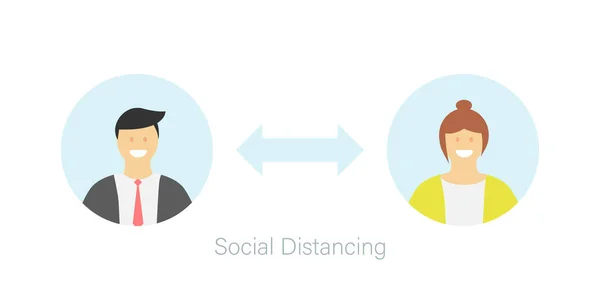 Distanciation sociale Gardez votre Icône Distance. Image vectorielle. — Image vectorielle