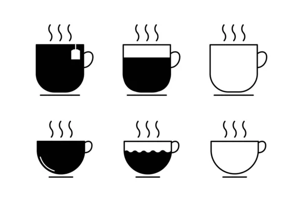 咖啡杯图标。矢量图解。关于白人背景 — 图库矢量图片