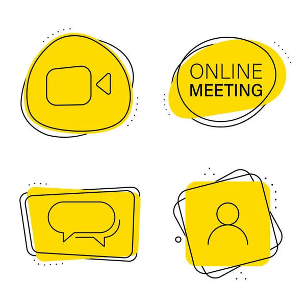 Çevrimiçi Bir Toplantıya Bağlanma Kavramı — Stok Vektör