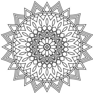 Mandala karmaşık desenleri siyah ve beyaz. El arka plan çekilmiş. Dekoratif retro afiş izole. Davet, tişört baskı, düğün kartı, scrapbooking. Dövme öğesi.