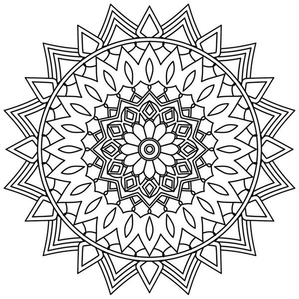 Mandala Intricate Patterns Black White Hand Drawn Abstract Background Decorative — Stock Photo, Image