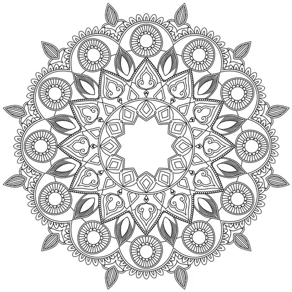 Mandala Patrones Intrincados Blanco Negro Fondo Abstracto Dibujado Mano Banner — Foto de Stock